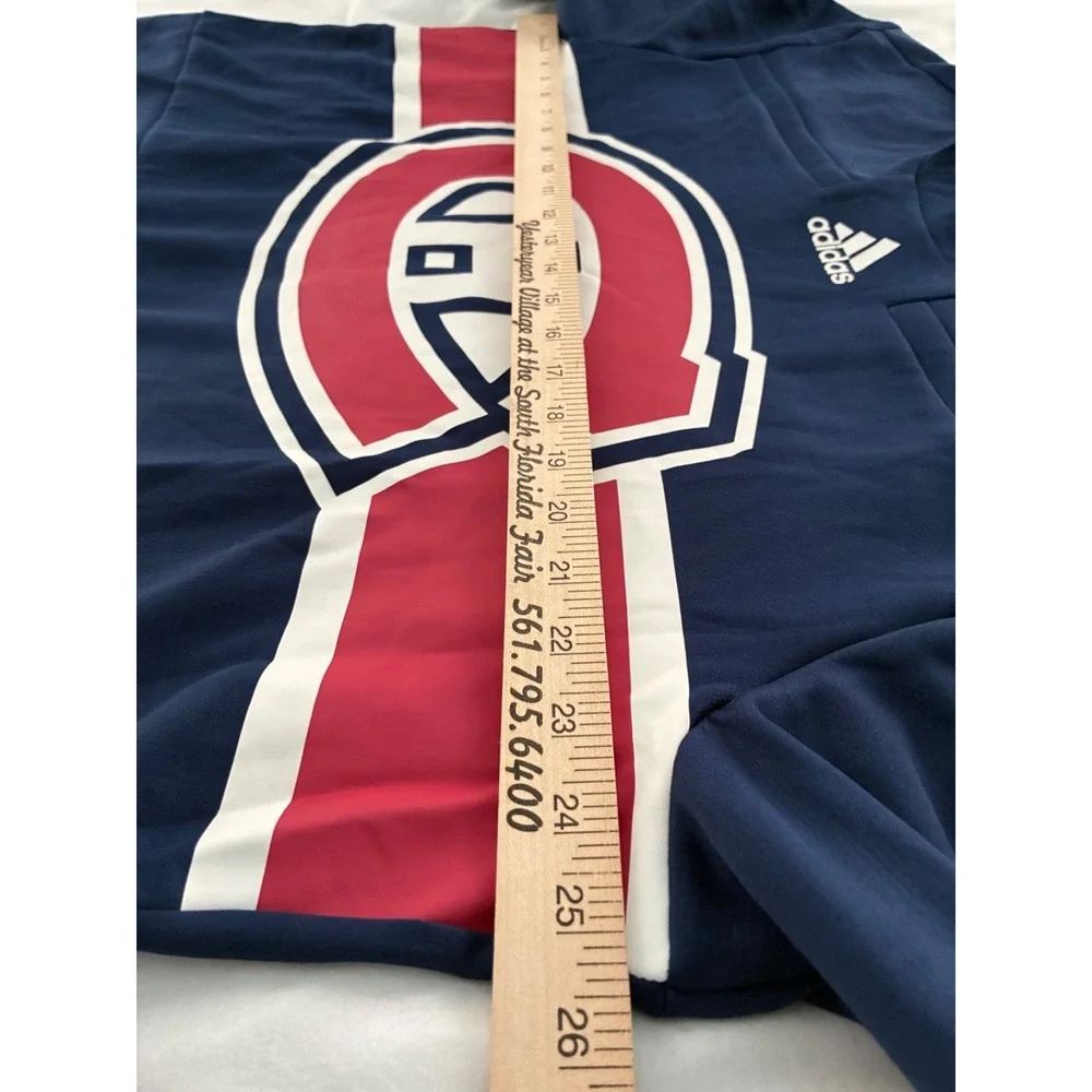 Men's XL NWOT Montreal Canadiens adidas Navy Reverse Retro‎ Pullover Hoodi